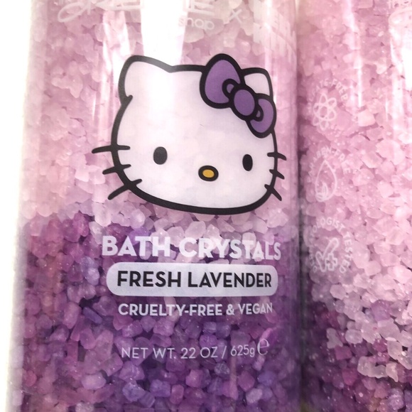 Lot 4 Hello Kitty Bath Crystals Fresh Lavender 22oz ea. Cruelty-Free Vegan Relax - Picture 2 of 2